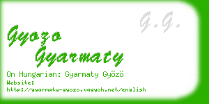 gyozo gyarmaty business card